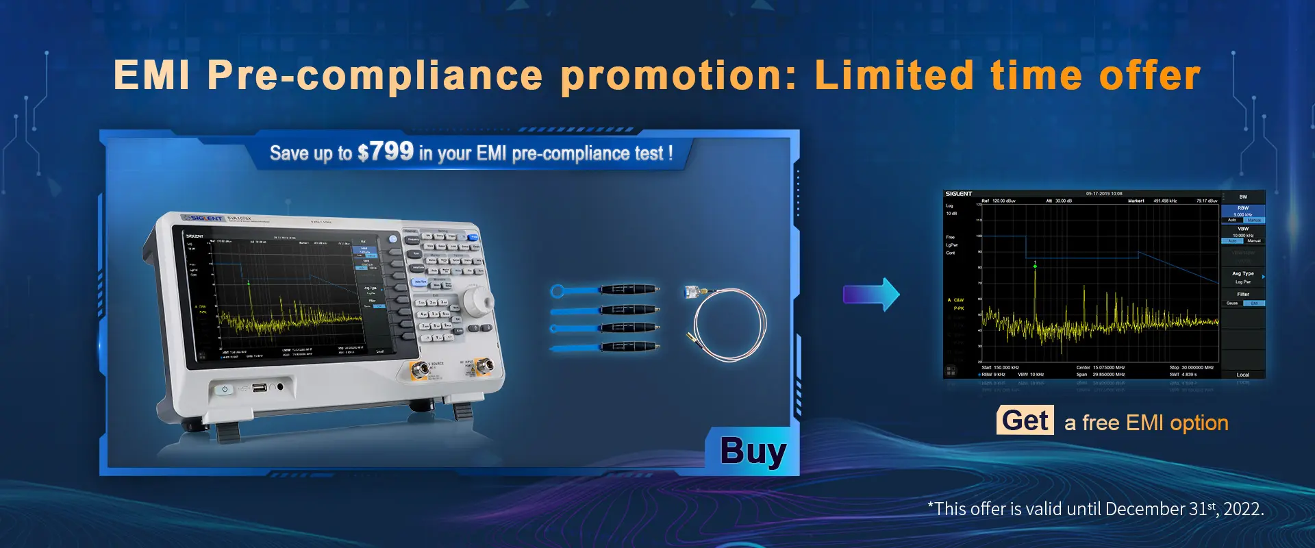 Limited time offer for EMI pre-compliance test